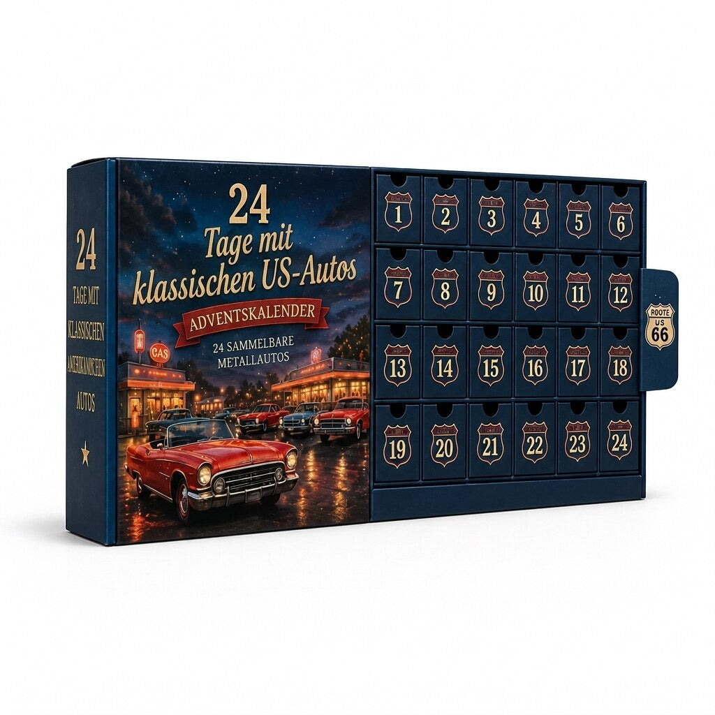 Adventskalender mit 24 Sammelfahrzeugen in 10 Themen