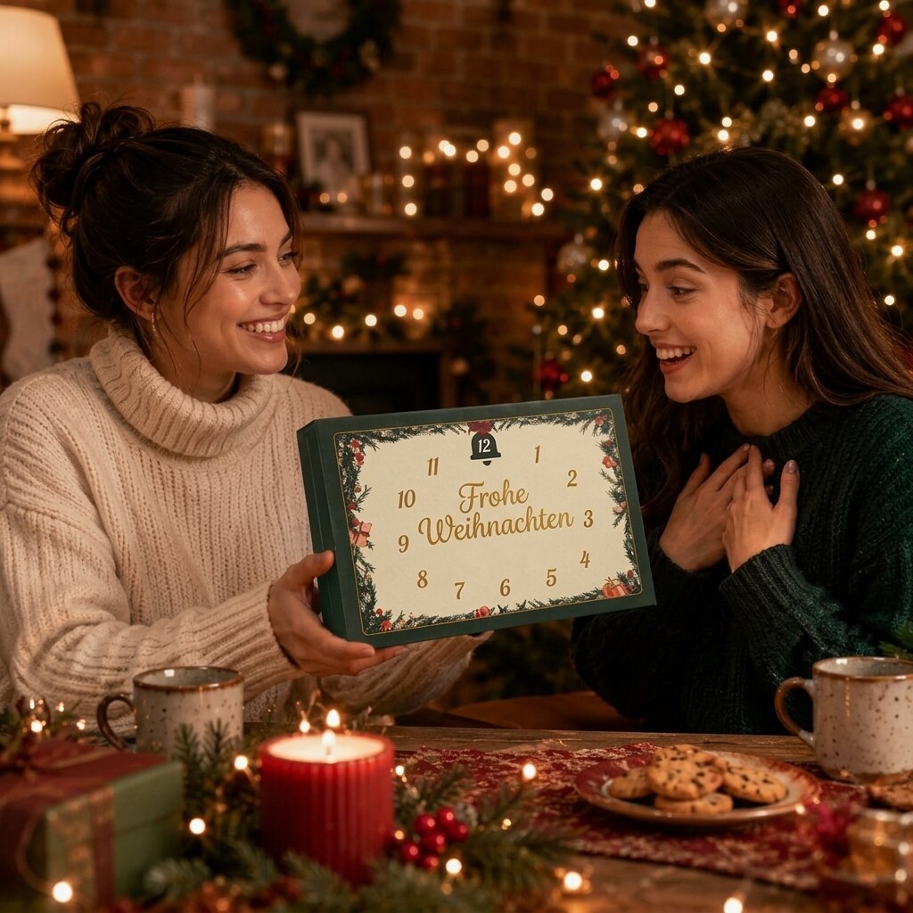 Adventskalender mit 24 Häkelfiguren
