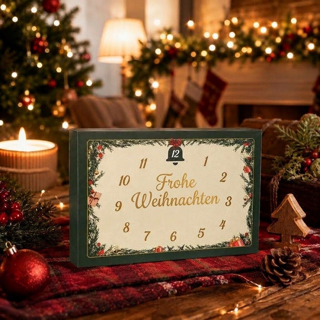 Adventskalender mit 24 Häkelfiguren