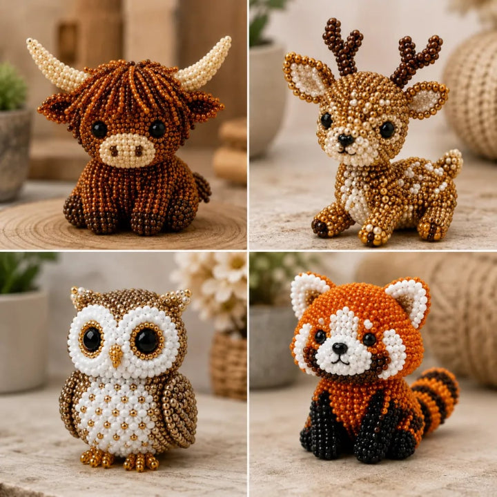 Beadbeast - 3D-Bastelset für Tiere mit Perlen und Anleitung