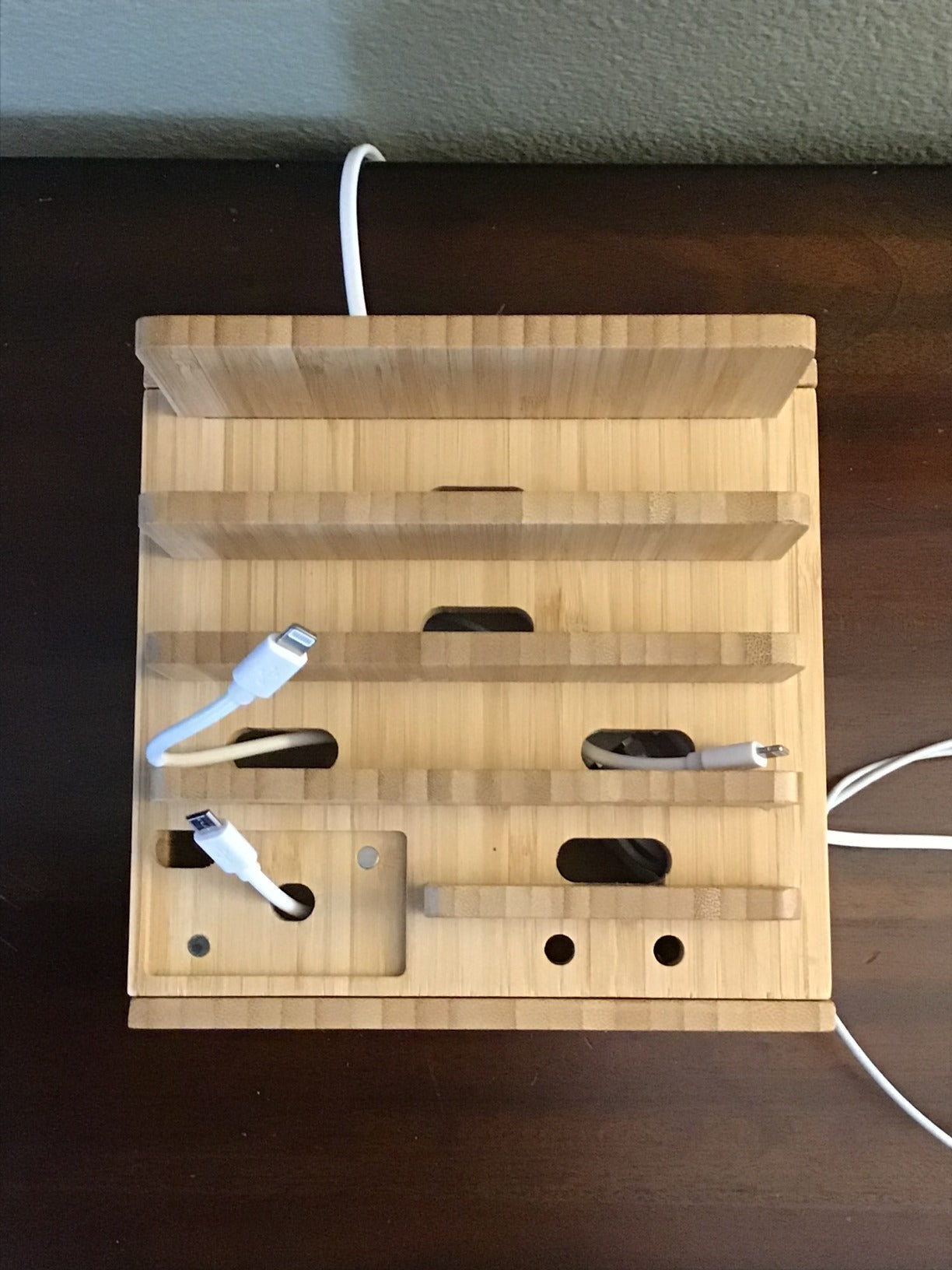 USB Ladestation Bambus 5 Port