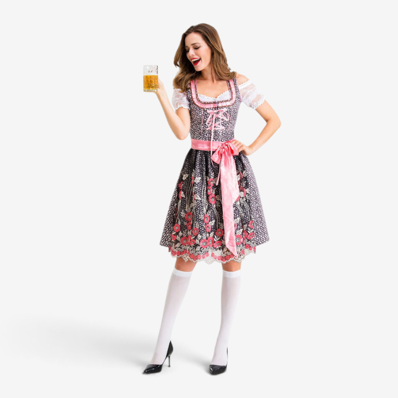 Damen-Dirndl mit Spitzenärmeln