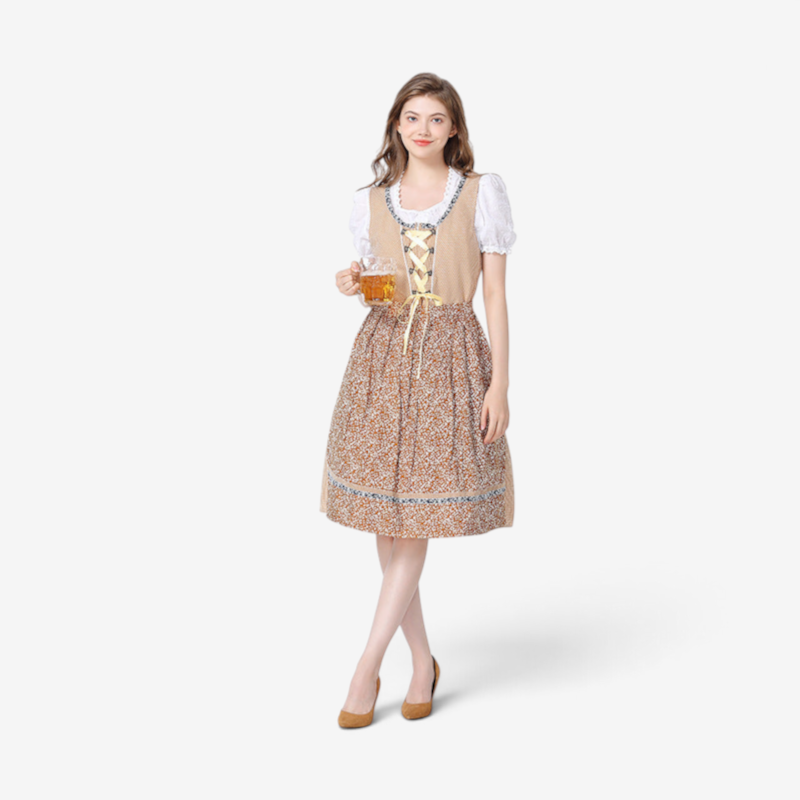 Apronix - Dirndlkleid für Damen mit Spitzenbluse