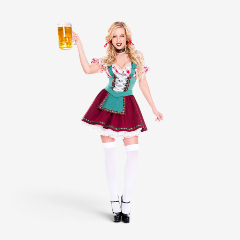 Pufflyn - Oktoberfest-Kostüm für Damen mit Puffärmel