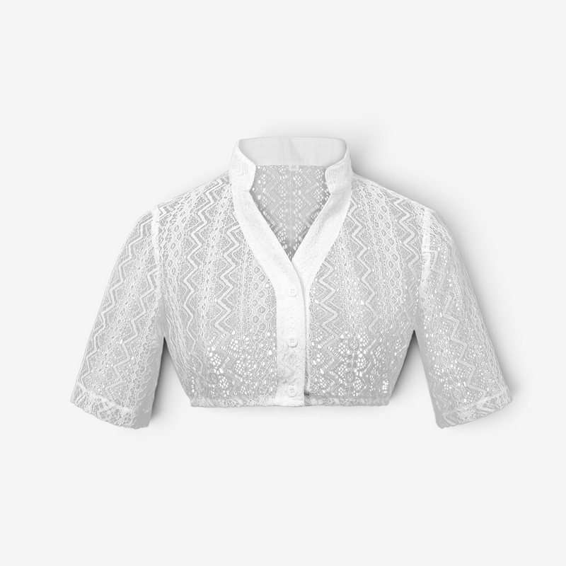 Damen-Spitzenbolero mit Stehkragen