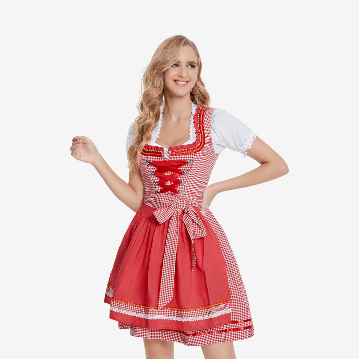 Damen-Dirndl mit Herzstickerei