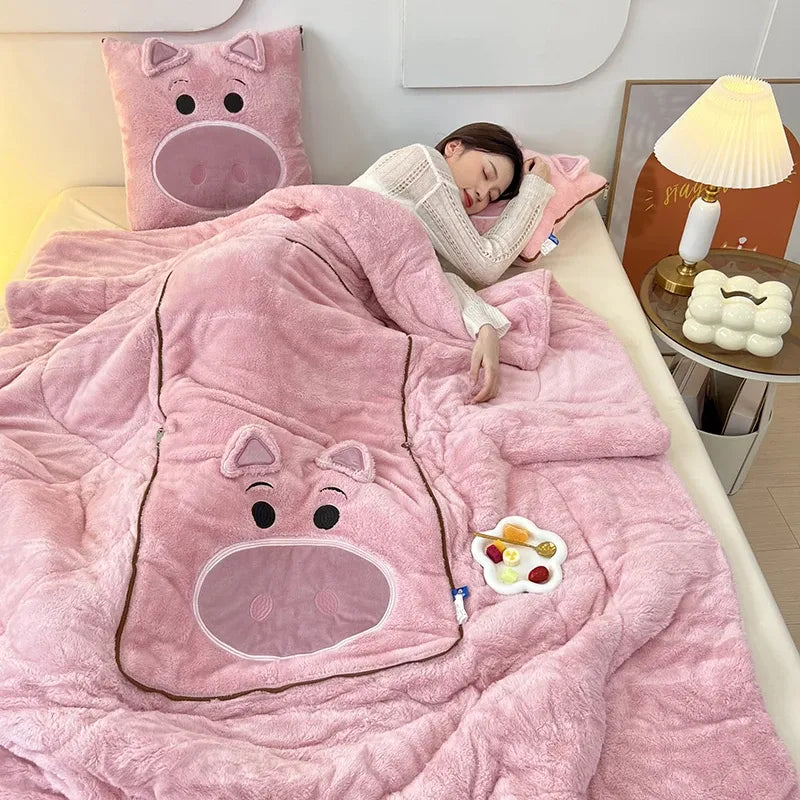 Pillowza - Umwandelbare Decke mit Kissenkombination und 2 Kissen