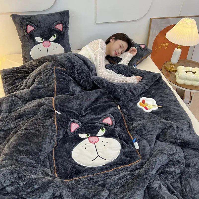 Pillowza - Umwandelbare Decke mit Kissenkombination und 2 Kissen