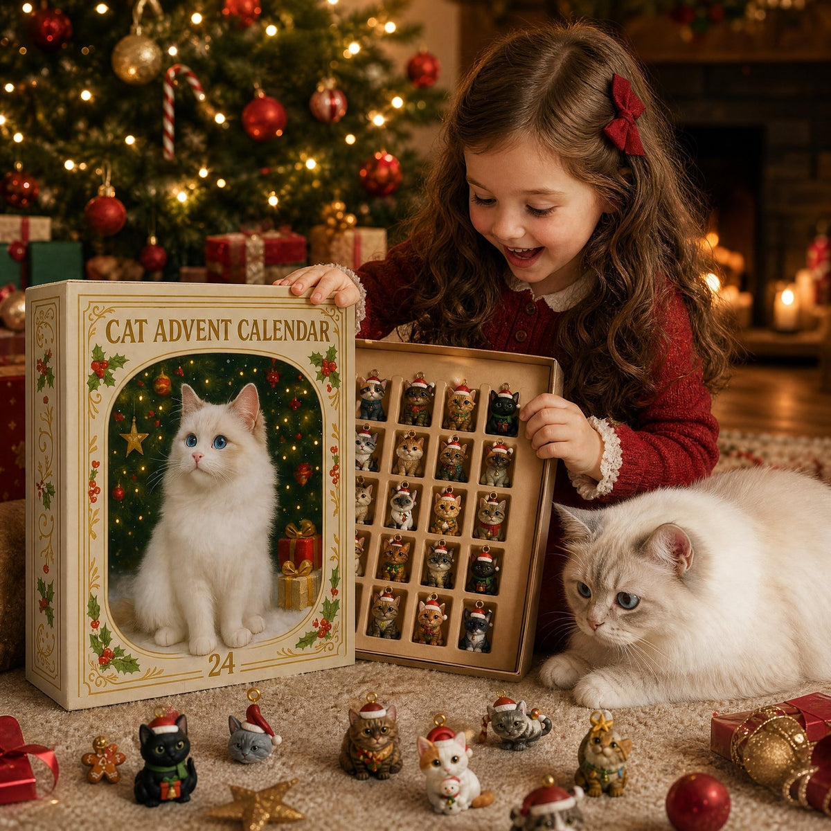 Catvent - Adventskalender mit Katzenmotiv und 24 Türchen