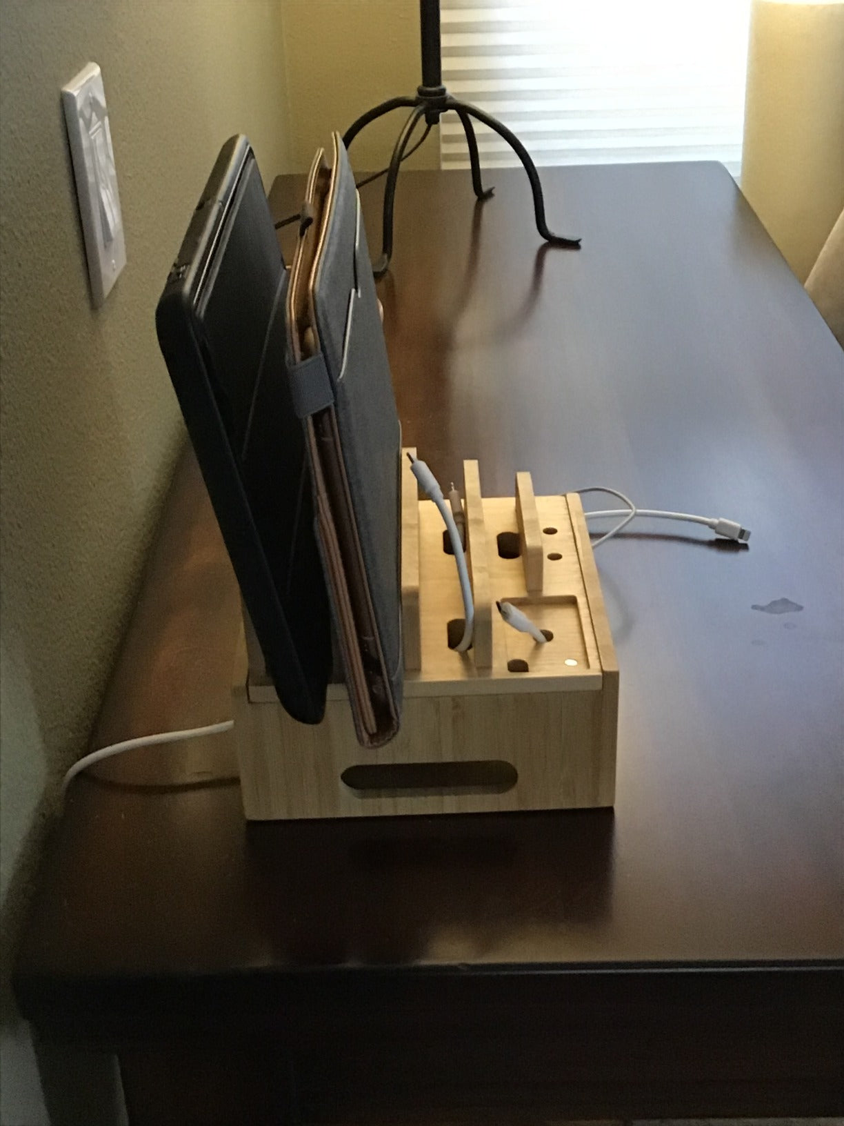 USB Ladestation Bambus 5 Port