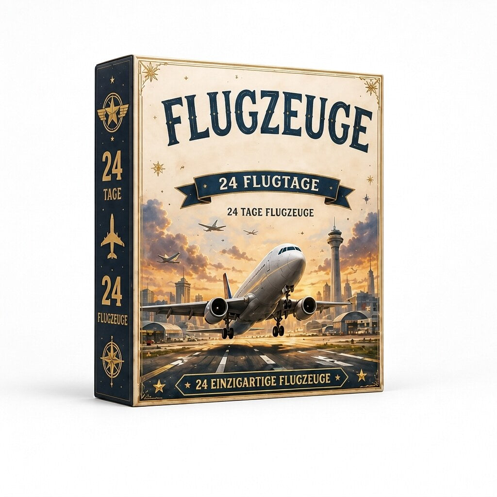NoelWings - Adventskalender mit Flugzeug-Anhängern aus Acryl