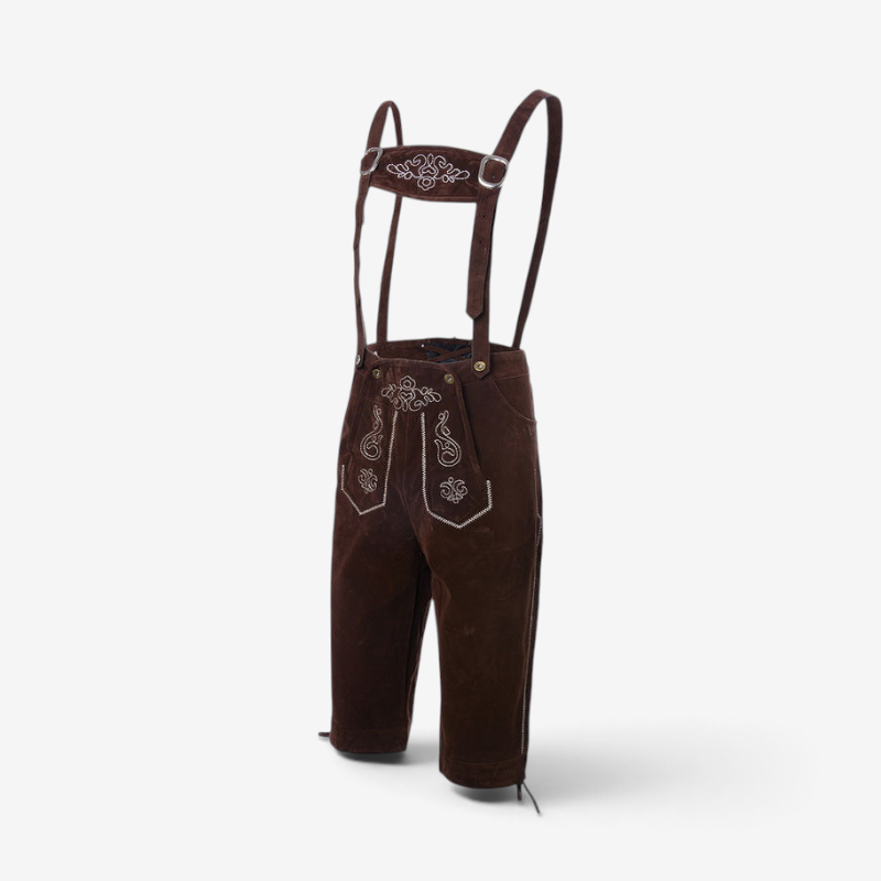 Herren-Lederhose mit Stickereien