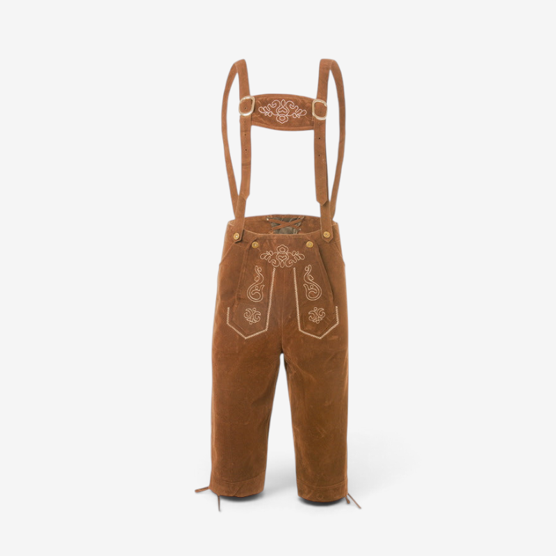 Herren-Lederhose mit Stickereien