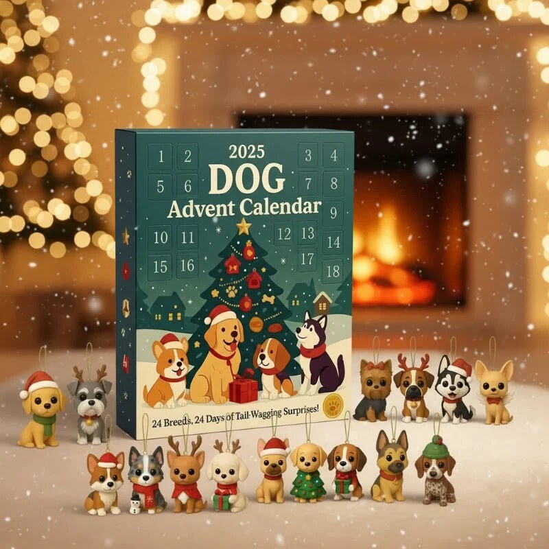 Hundespielzeug-Adventskalender mit 24 Überraschungen