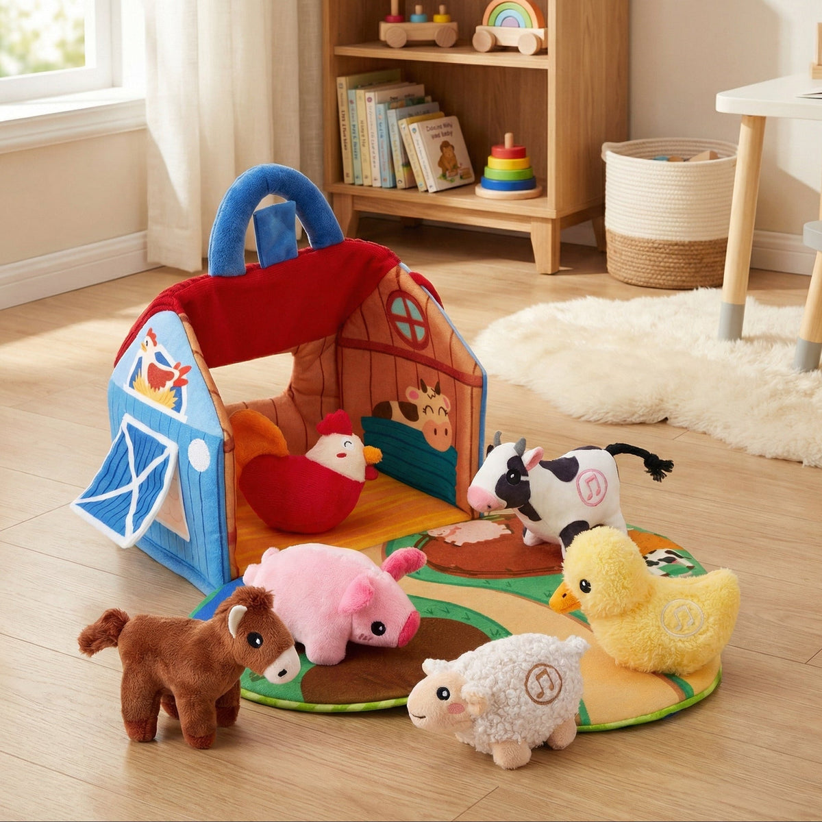 Cuddlemoo - Interaktives Plüsch-Bauernhoftier-Set mit Geräuschen