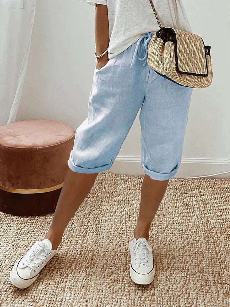 Airy - Damen-Sommershorts mit elastischem Bund und Taschen