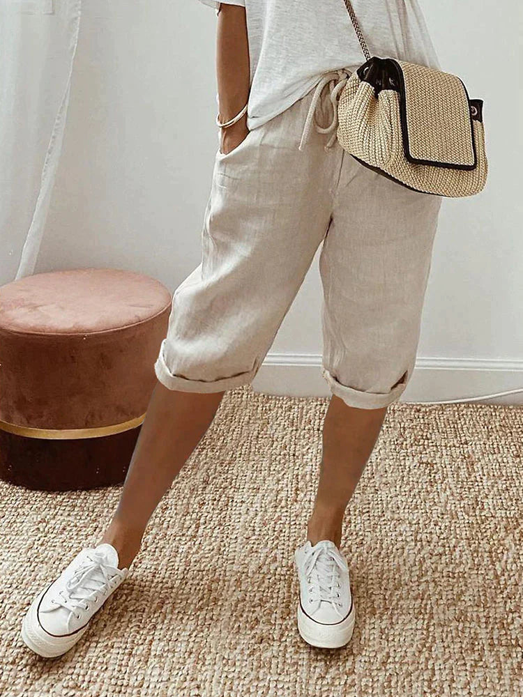 Airy - Damen-Sommershorts mit elastischem Bund und Taschen