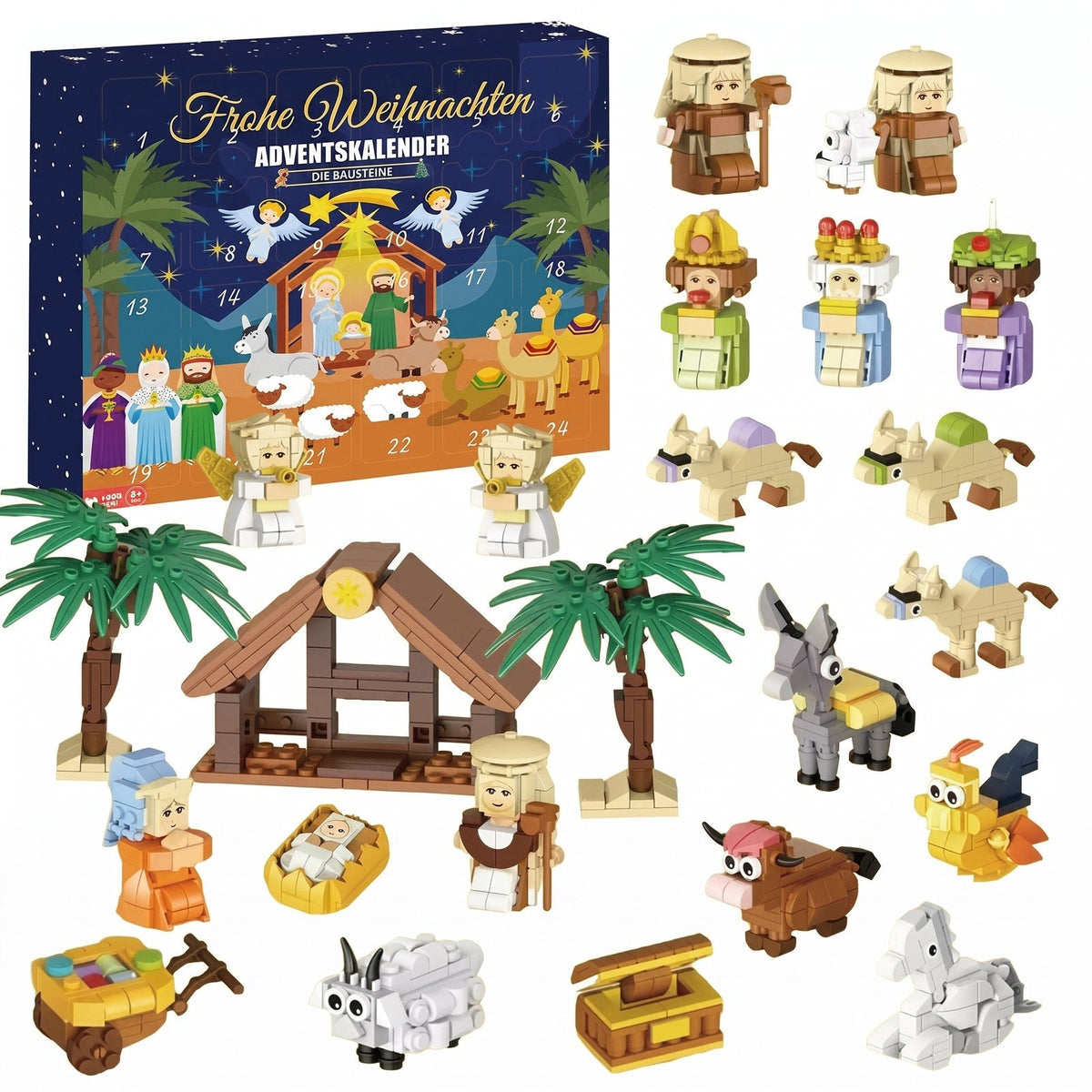 Holybricks - Adventskalender mit Krippen-Bausteinen zum Zusammenbauen