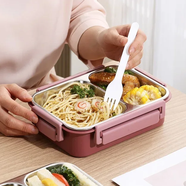 Mealvault - Thermobehälter für Essen mit Edelstahlfächern