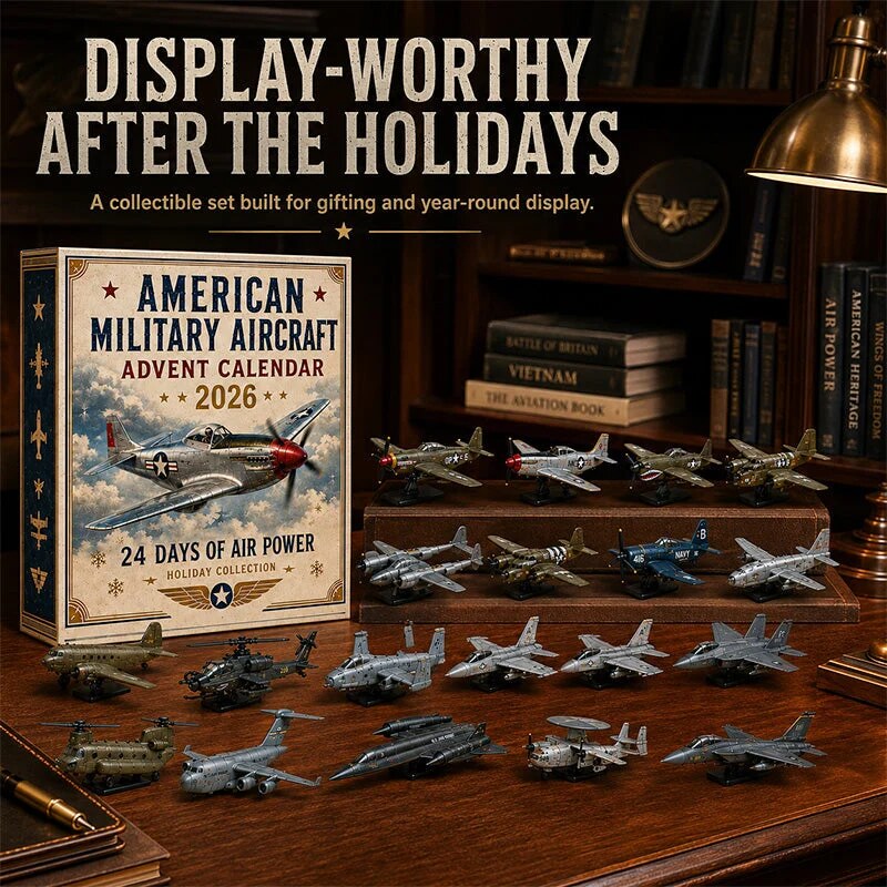 Militärflugzeug-Adventskalender mit 24 Flugzeugen zum Sammeln