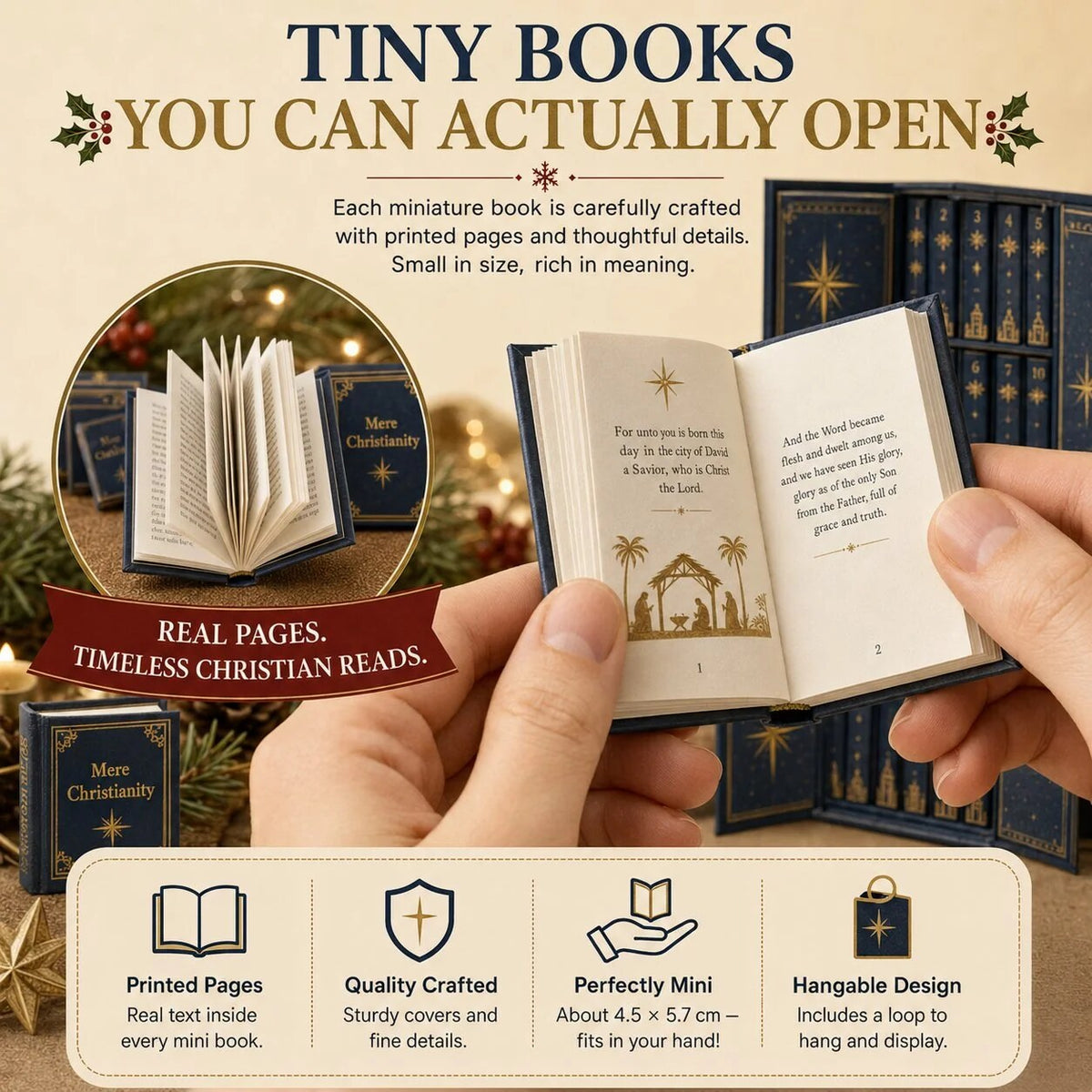Mini-Buch-Adventskalender mit christlichen Geschichten