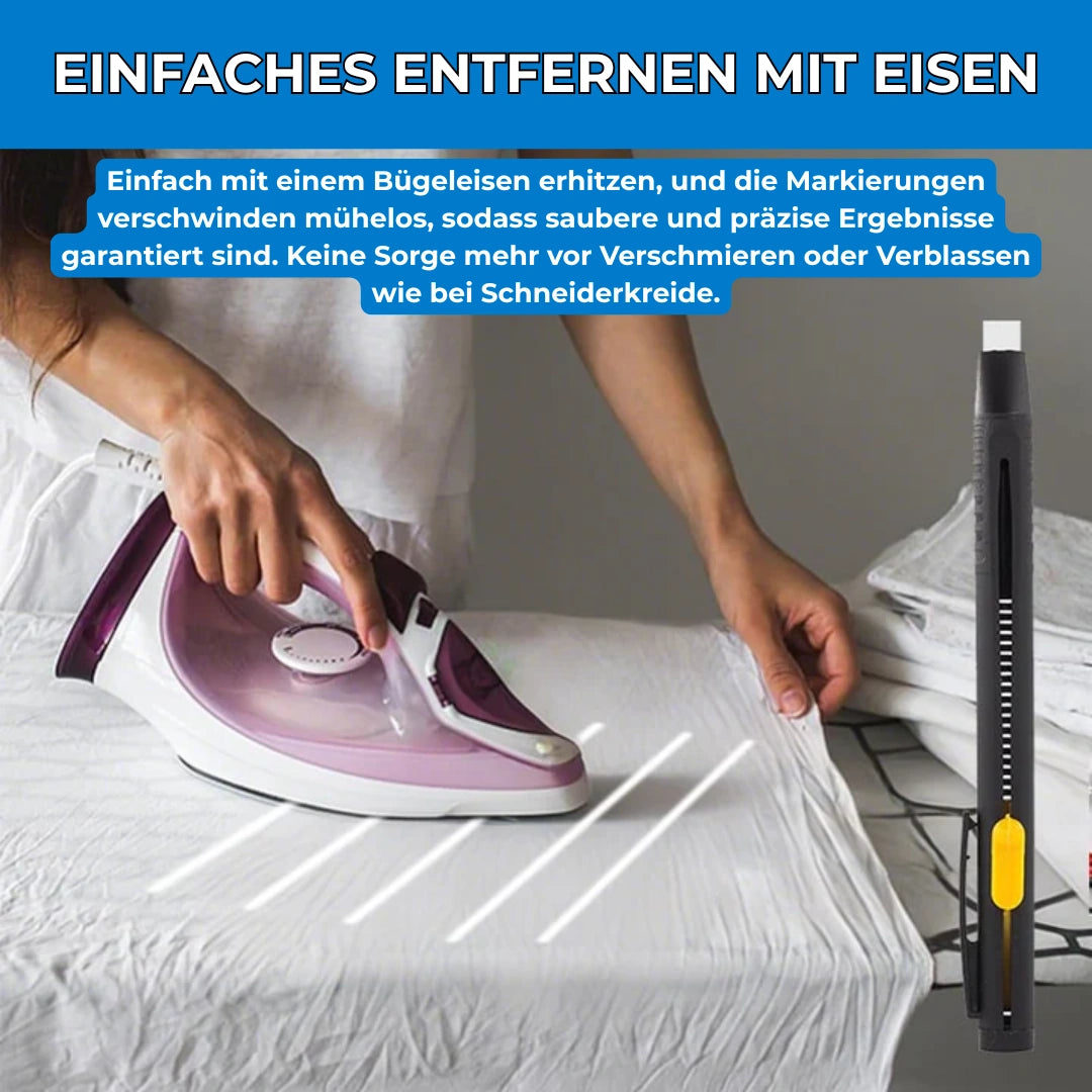 Erasevia - Wärmeentfernbarer Stoffmarker für Nähen und kreative Textilarbeiten