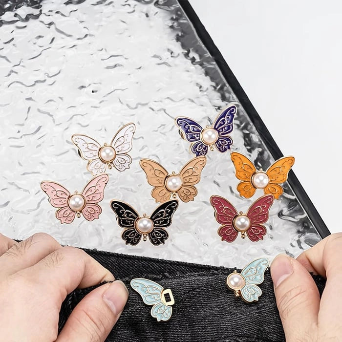 2+2 Gratis | Fastelle - Verstellbare Schmetterlingsclips für Kleidung und Accessoires