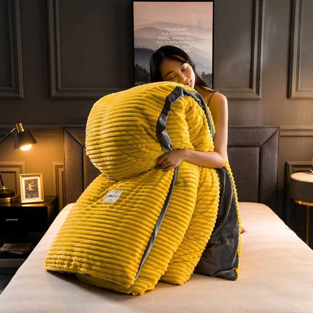 Thermal - Bettwäsche-Set mit doppellagigem Fleece für Betten