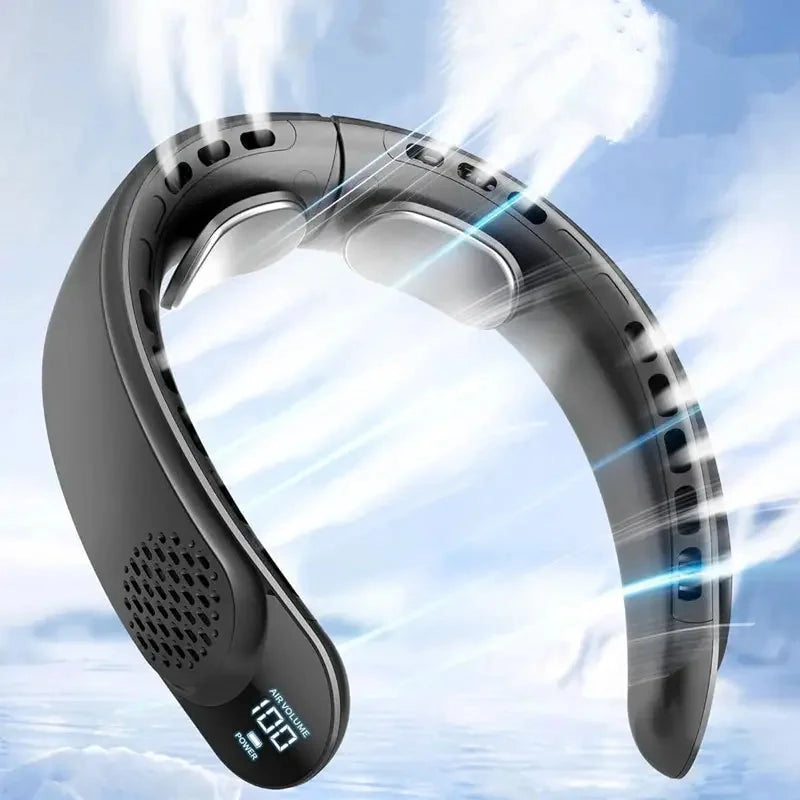 Airspire - Nackenventilator mit 3 Geschwindigkeitsstufen und LED-Anzeige