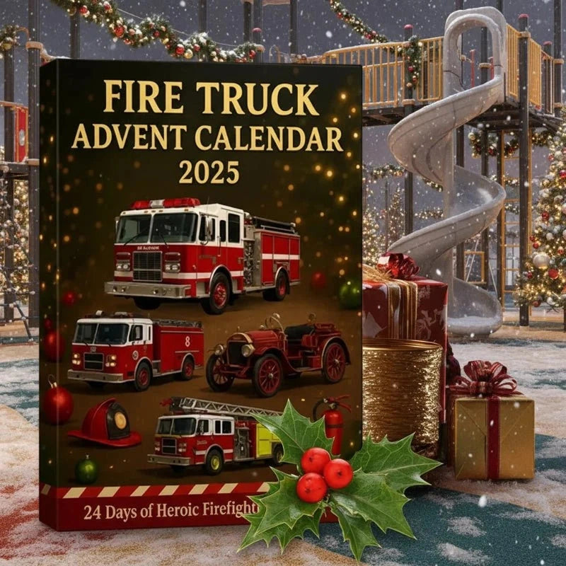 Firevent - Adventskalender mit 24 Feuerwehr-Anhängern in mehreren Farben