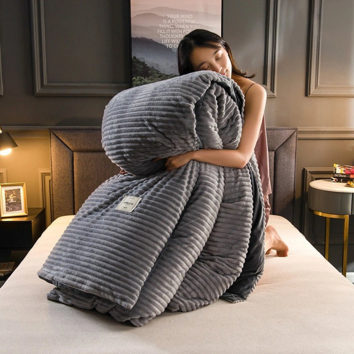 Thermal - Bettwäsche-Set mit doppellagigem Fleece für Betten