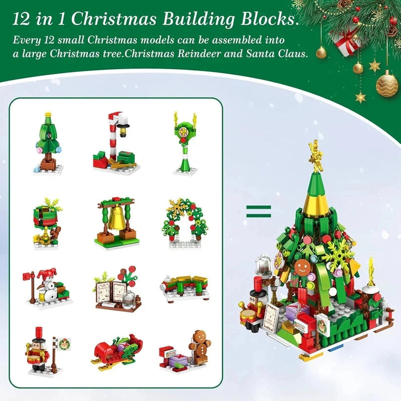 Brickmas - Adventskalender mit 24 Mini-Bausets für die Weihnachtszeit