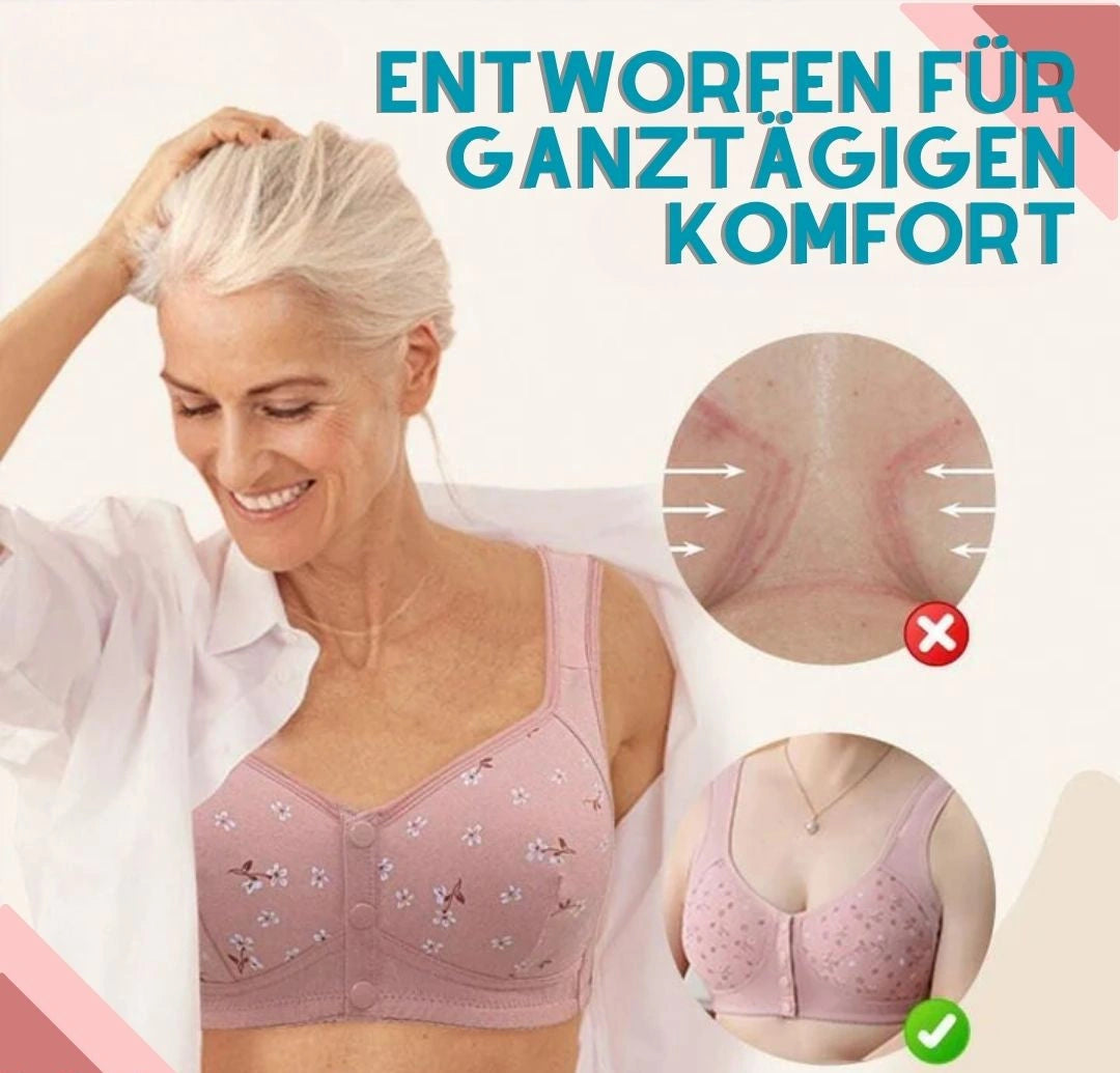 Elastara - Damen-BH mit Vorderverschluss und bügellosem Design