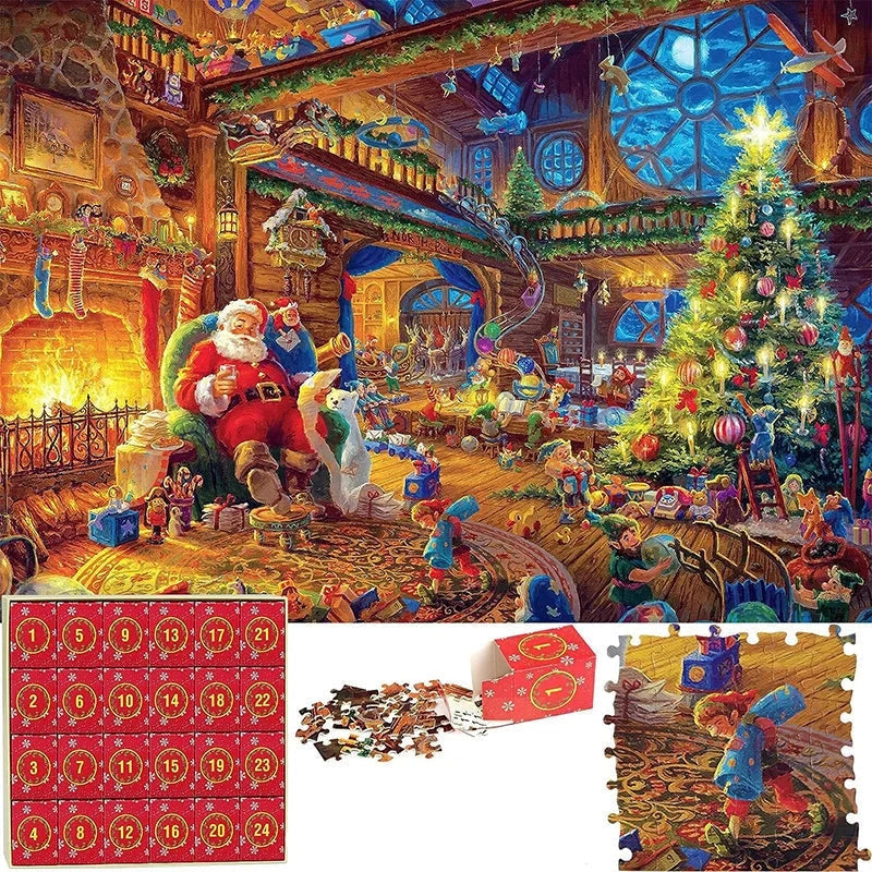 Puzzvent - Puzzle-Adventskalender mit 24 Boxen und 1008 Teilen