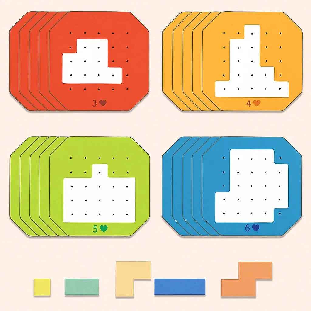 Puzzix - Puzzlespiel mit 108 Bausteinen und 20 Aufgabenkarten