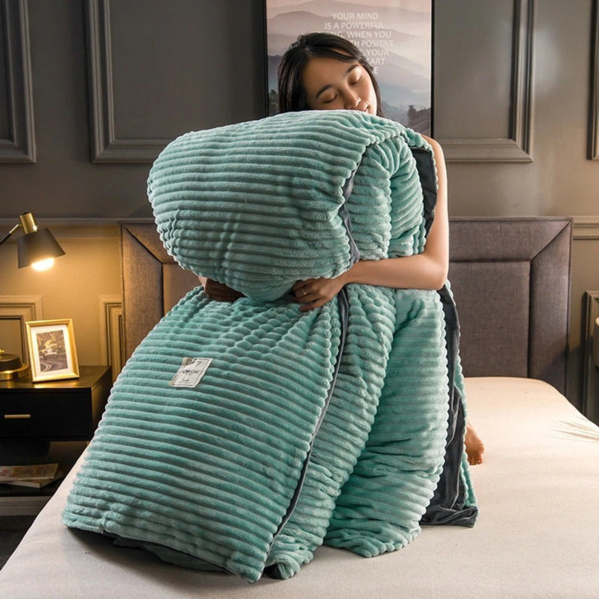 Thermal - Bettwäsche-Set mit doppellagigem Fleece für Betten