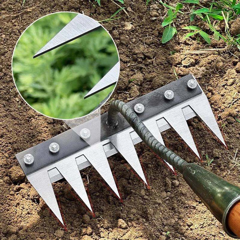 Cultrex - Gartenharke aus Carbonstahl für verschiedene Gartenarbeiten