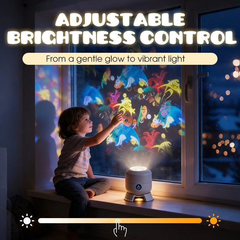 Glimora - LED-Projektorlampe mit bewegten Wellenmustern für Innenräume