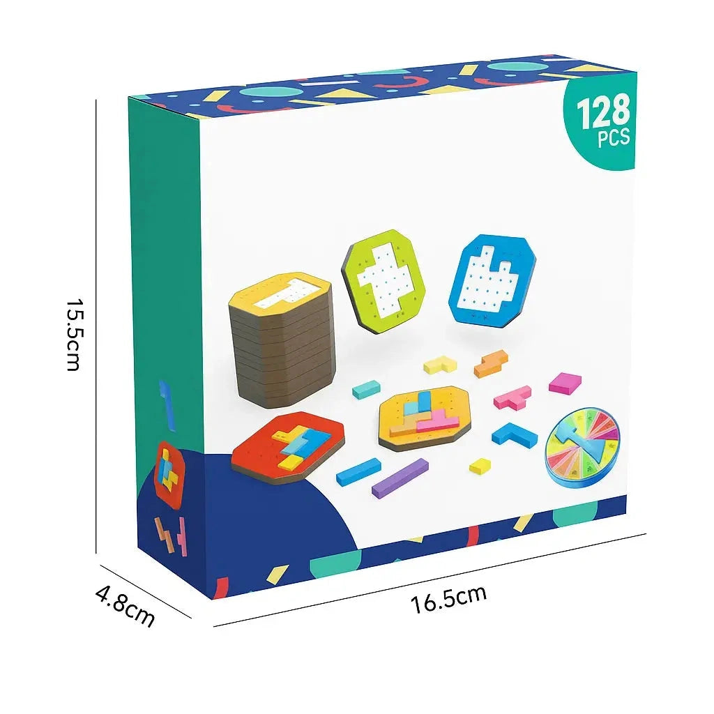 Puzzix - Puzzlespiel mit 108 Bausteinen und 20 Aufgabenkarten