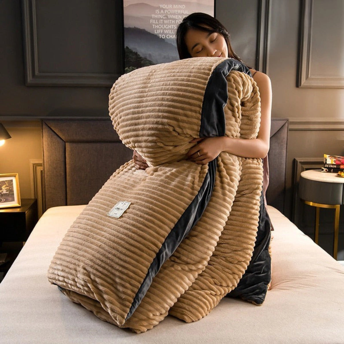 Thermal - Bettwäsche-Set mit doppellagigem Fleece für Betten
