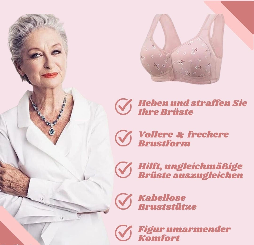 Elastara - Damen-BH mit Vorderverschluss und bügellosem Design