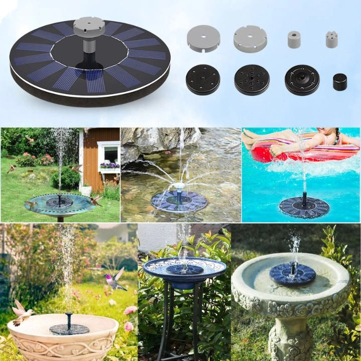 Floatune - Solar-Gartenbrunnen zum Schwimmen für Teiche und Vogelbäder