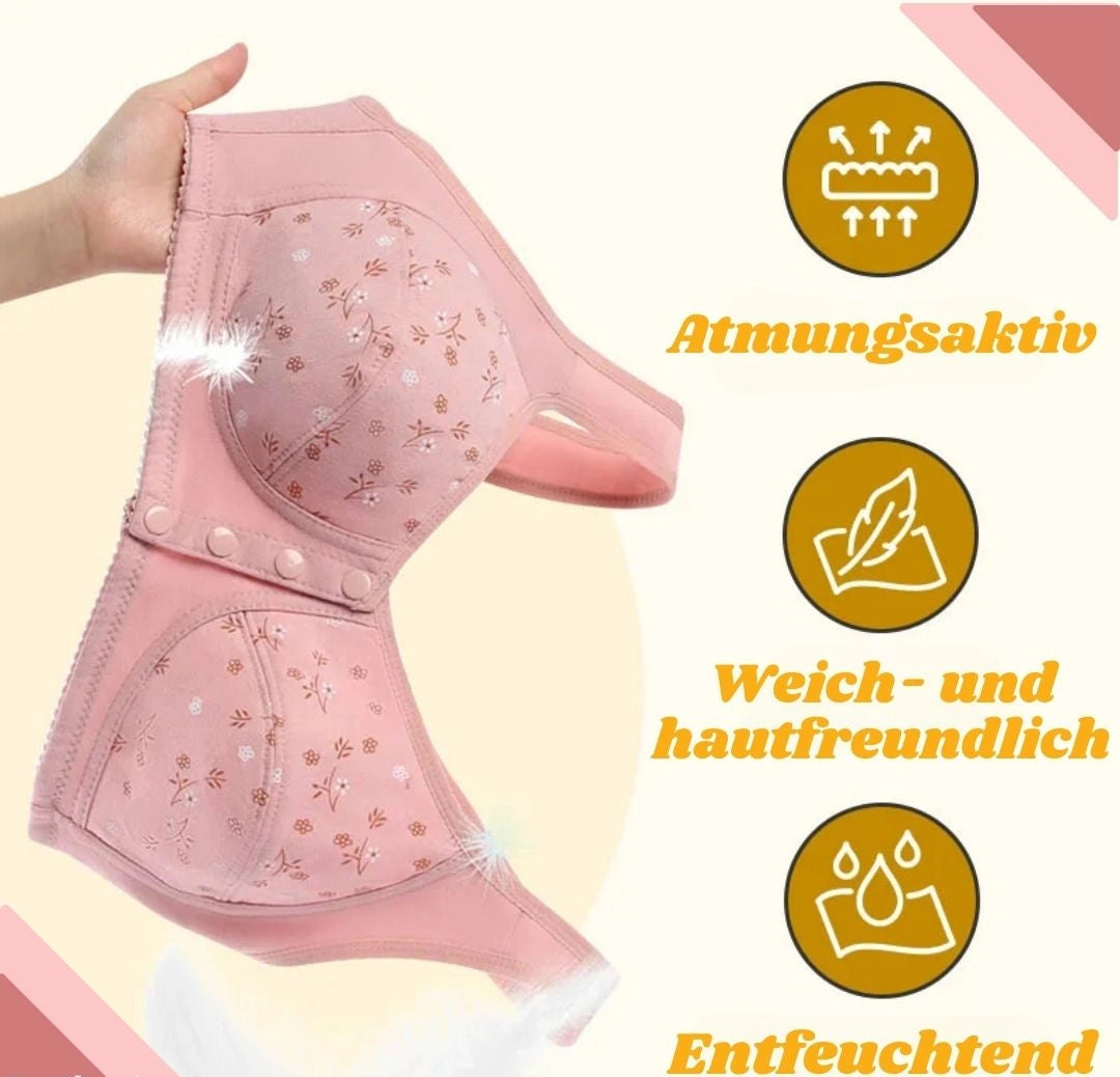 Elastara - Damen-BH mit Vorderverschluss und bügellosem Design