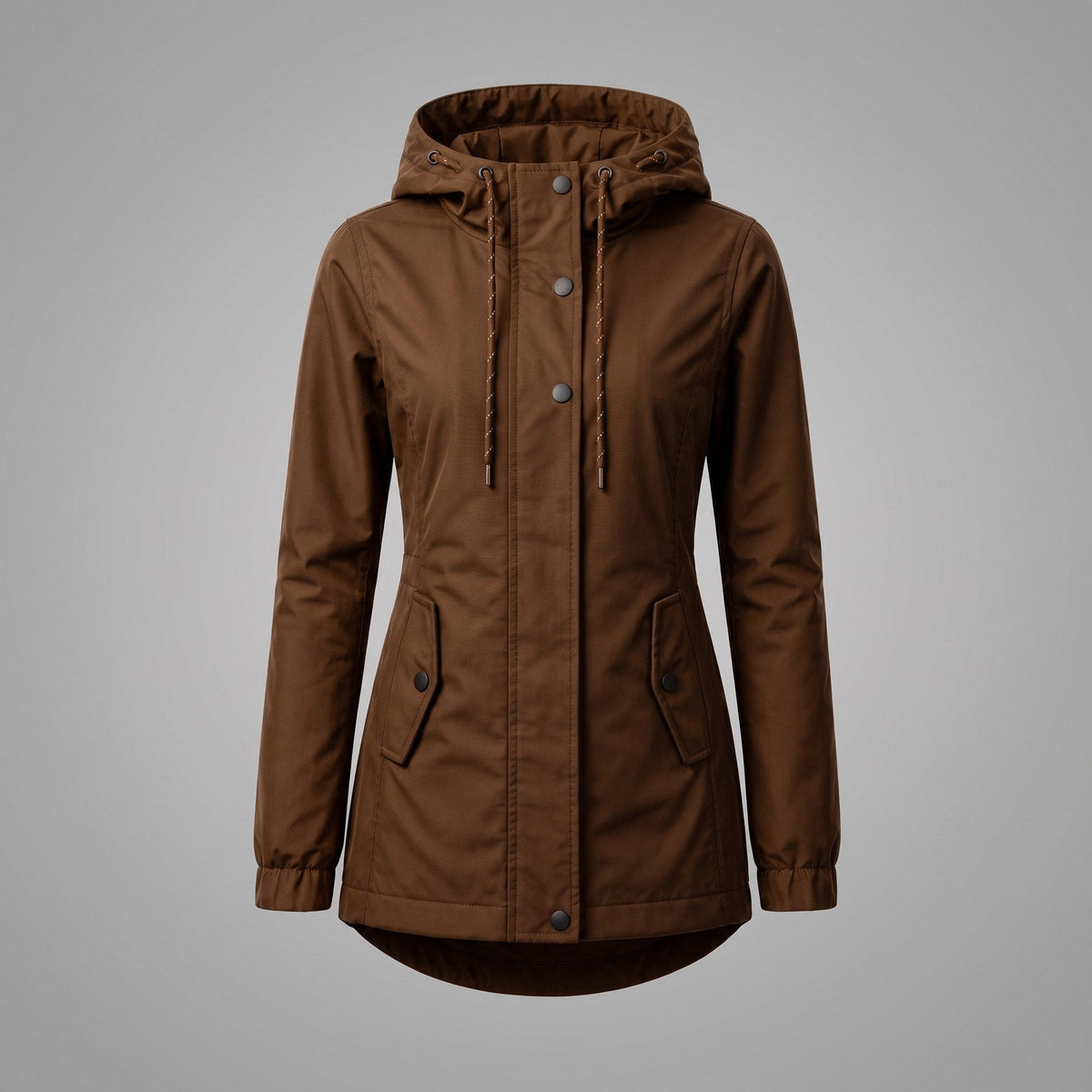 Utility - Damen-Kapuzenjacke mit Druckknopf-Taschen