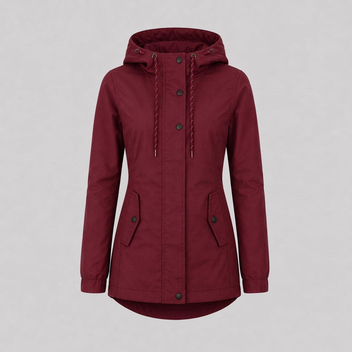 Utility - Damen-Kapuzenjacke mit Druckknopf-Taschen