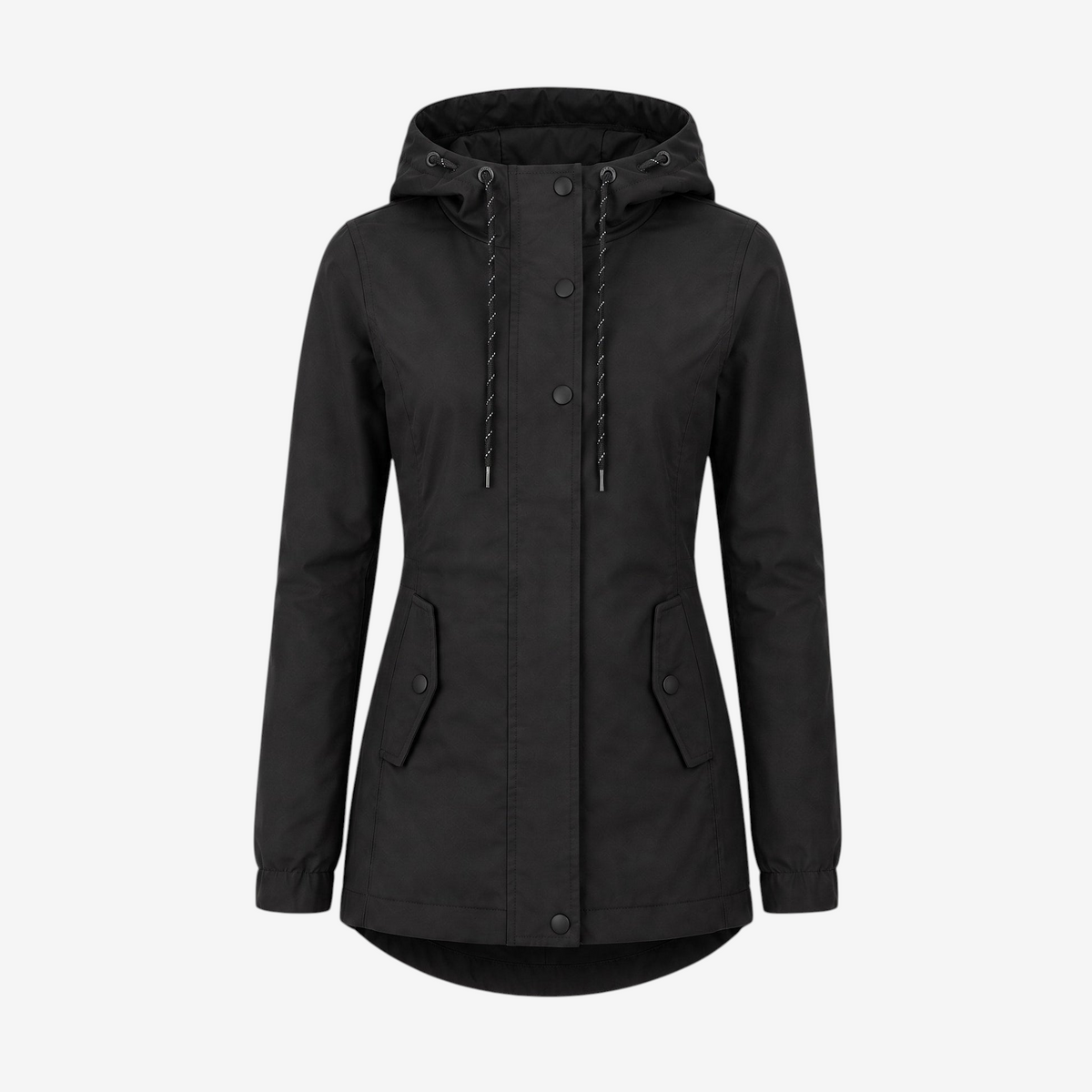 Utility - Damen-Kapuzenjacke mit Druckknopf-Taschen