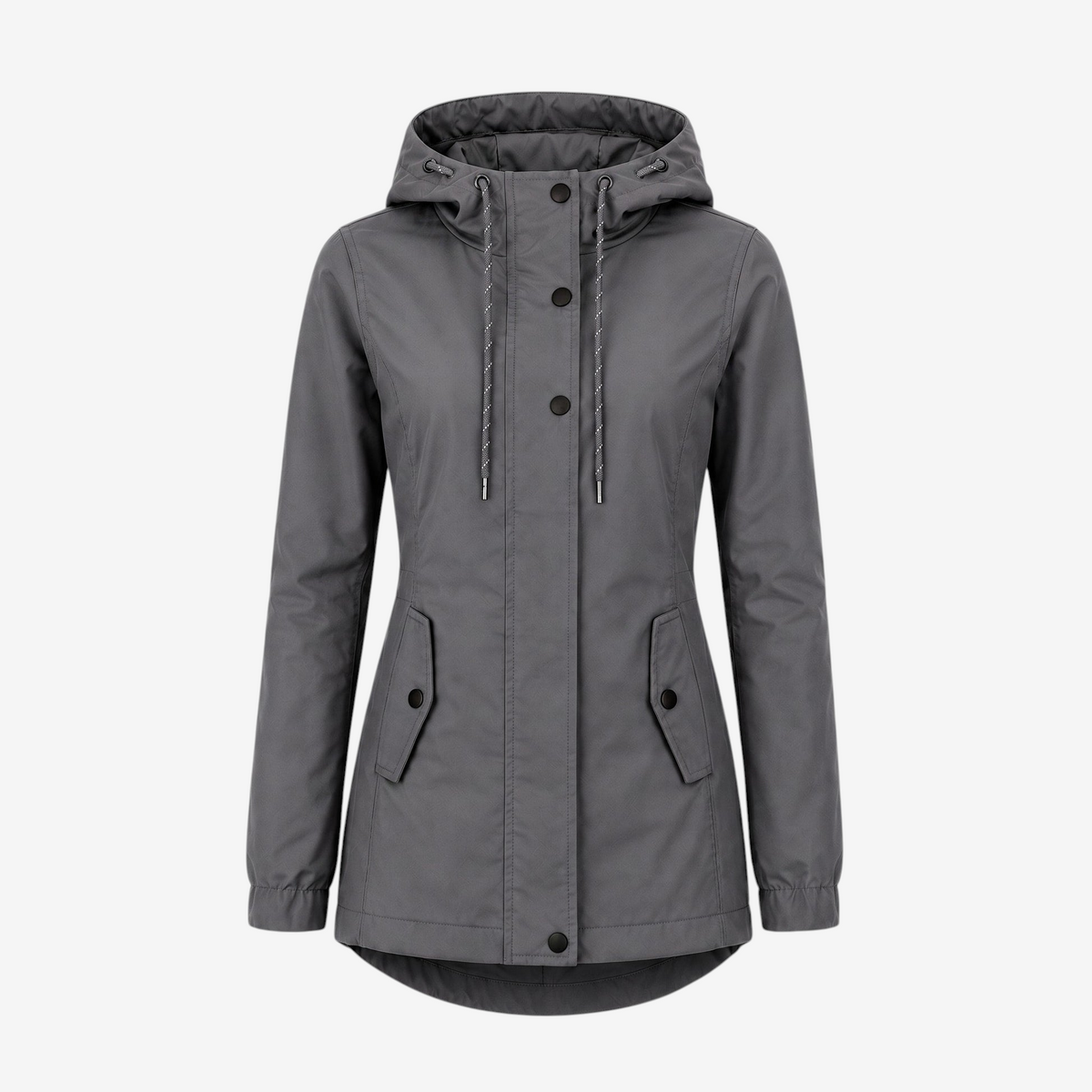 Utility - Damen-Kapuzenjacke mit Druckknopf-Taschen