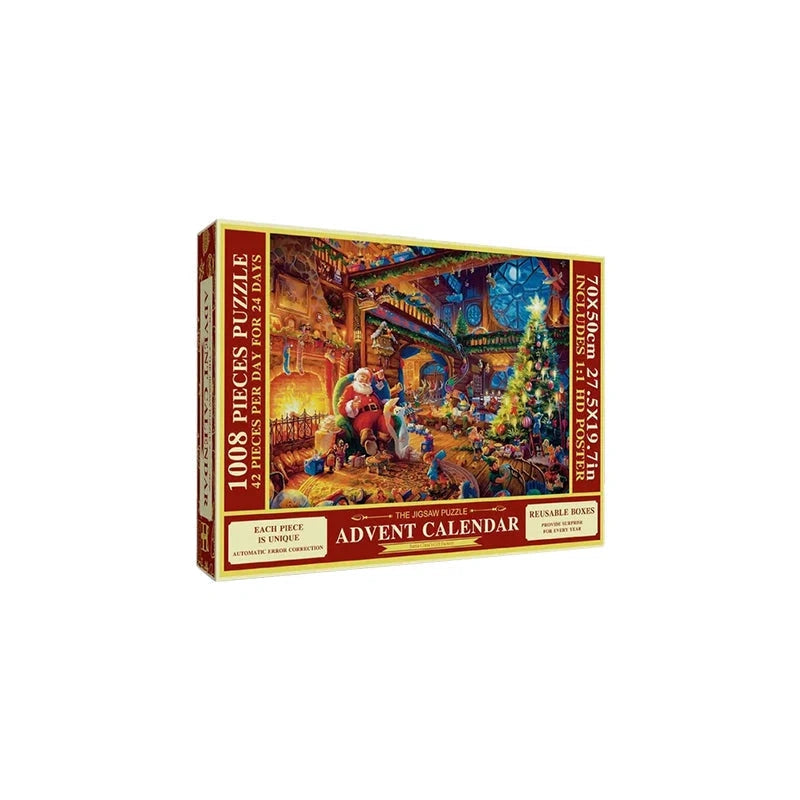 Puzzvent - Puzzle-Adventskalender mit 24 Boxen und 1008 Teilen