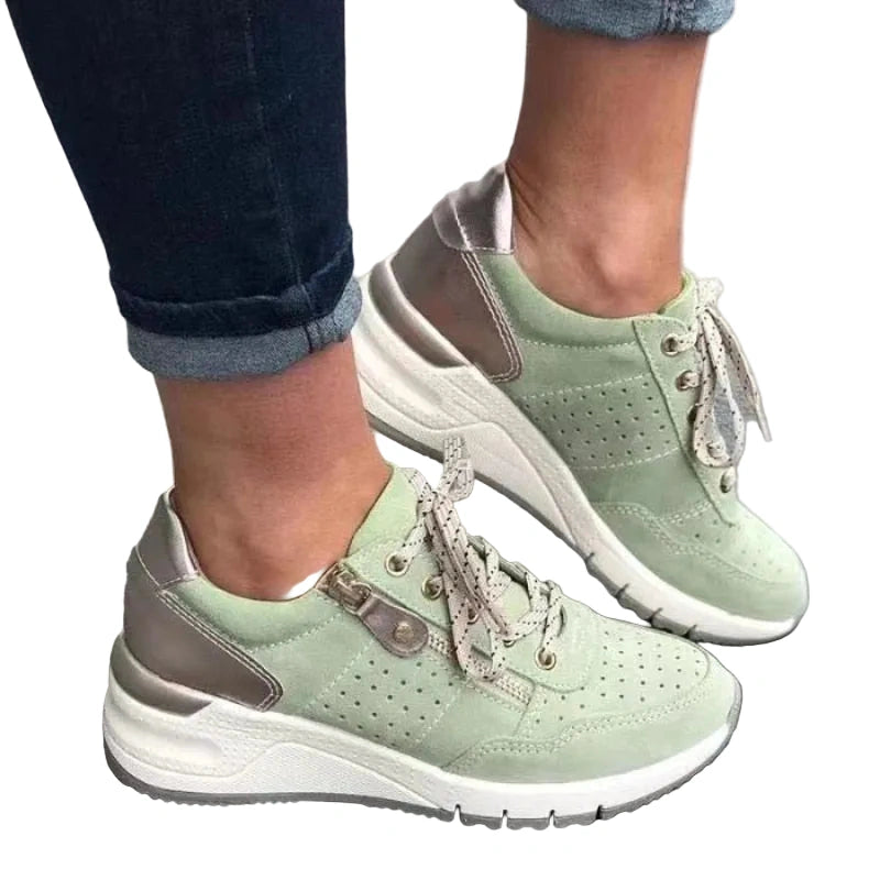Ergo - Damen-Sneaker mit breiter Zehenbox und Schnürung