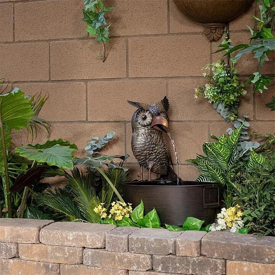 Spoutle - Dekorativer Gartenbrunnen mit Tiermotiv und Wasserbecken